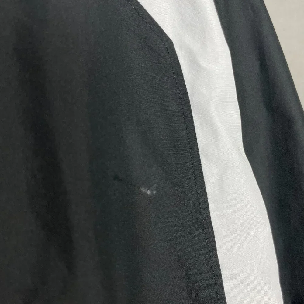 Adidas Windbreaker Jacket Men Sz Large SAMPLE Black White Track Athletic Relaxed